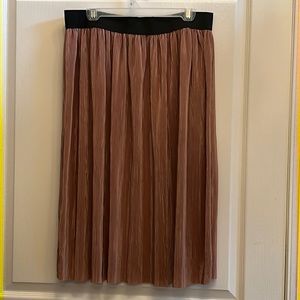 Rose Gold Midi Skirt. 3X